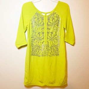 Anthropologie Yoana Baraschi Lime Green Dress